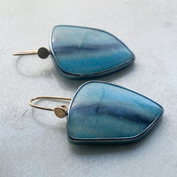 Custom Troelite/Lazulite in Quartz Earrings